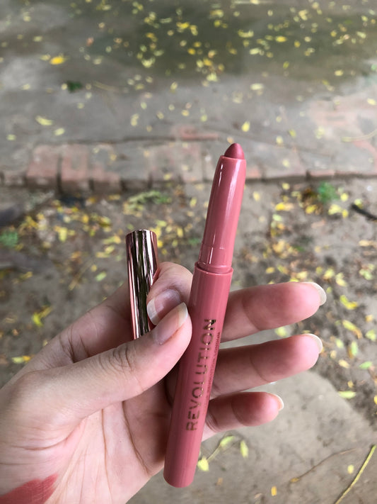 Revolution Velvet Kiss Lip CrayonShade: heart race peach nude