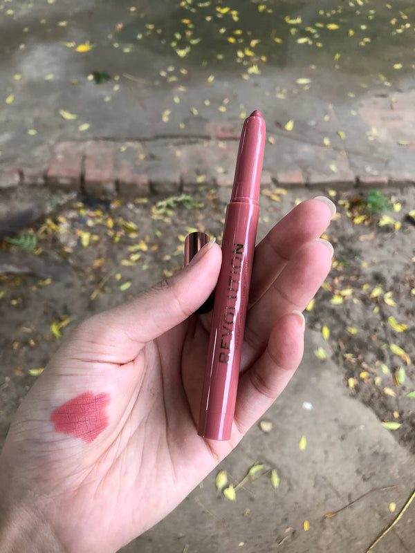 Revolution Velvet Kiss Lip CrayonShade: heart race peach nude