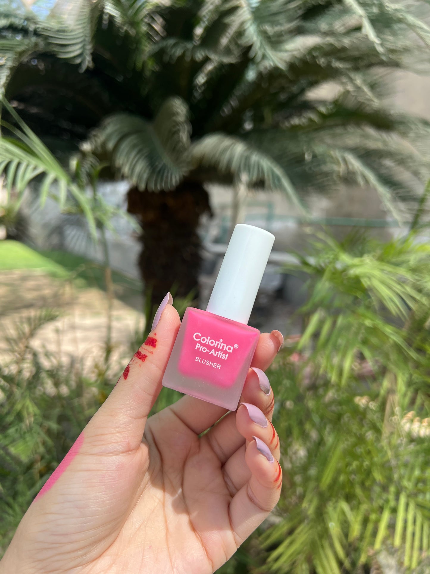 Nail paint blush
