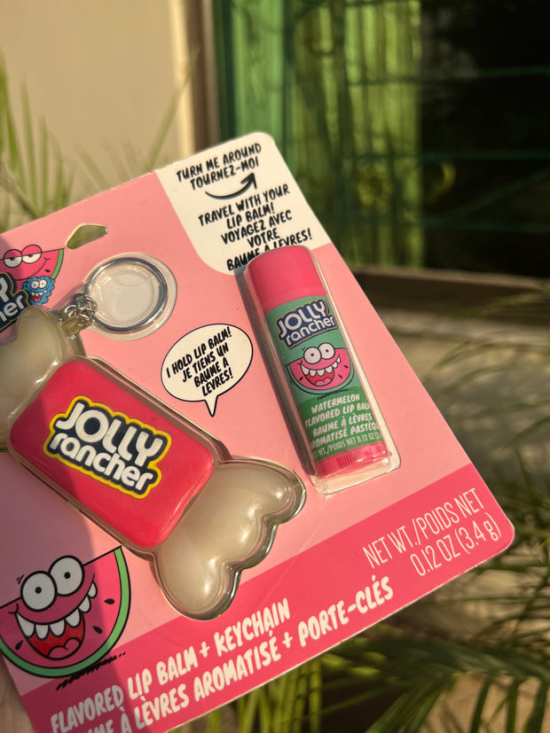 Jolly rancher lipbalm and keychain set