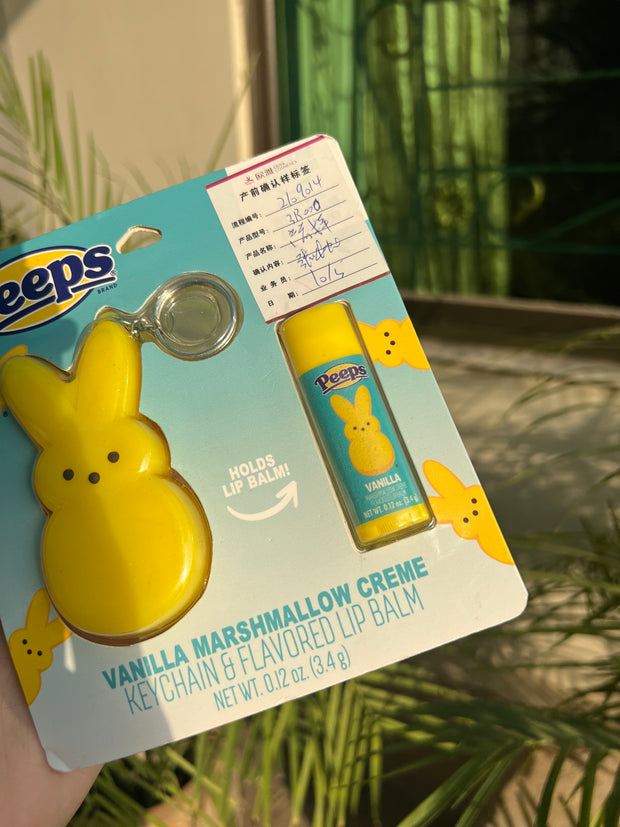 Peeps lipbalm and keychain set