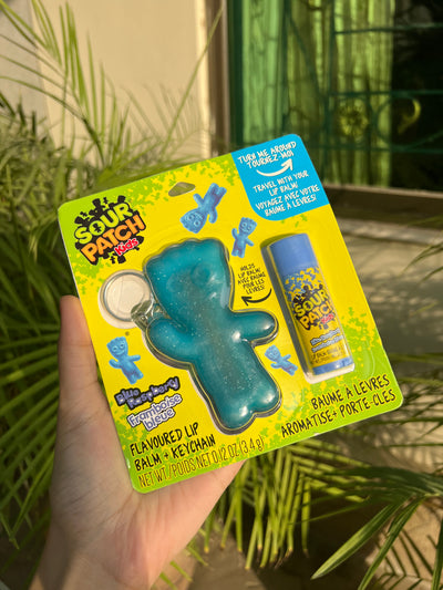 Sour patch lipbalm and keychain set