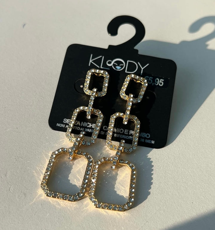 Klody Earrings – Luxury Statement Earrings in Gold with Crystals