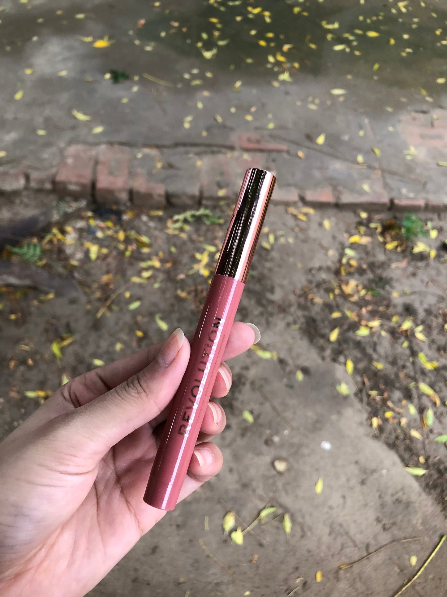 Revolution Velvet Kiss Lip CrayonShade: heart race peach nude