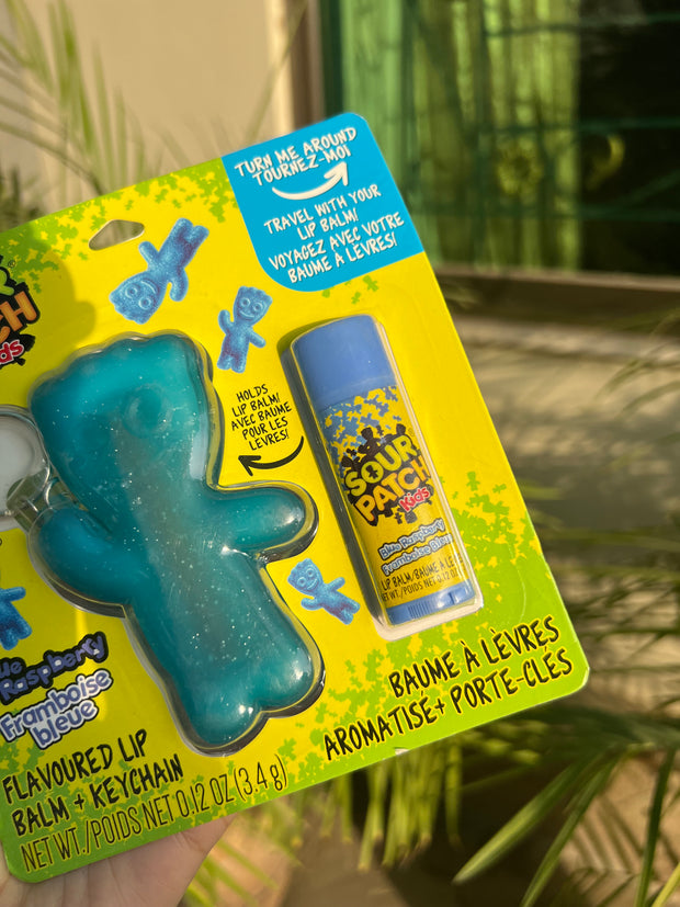 Sour patch lipbalm and keychain set